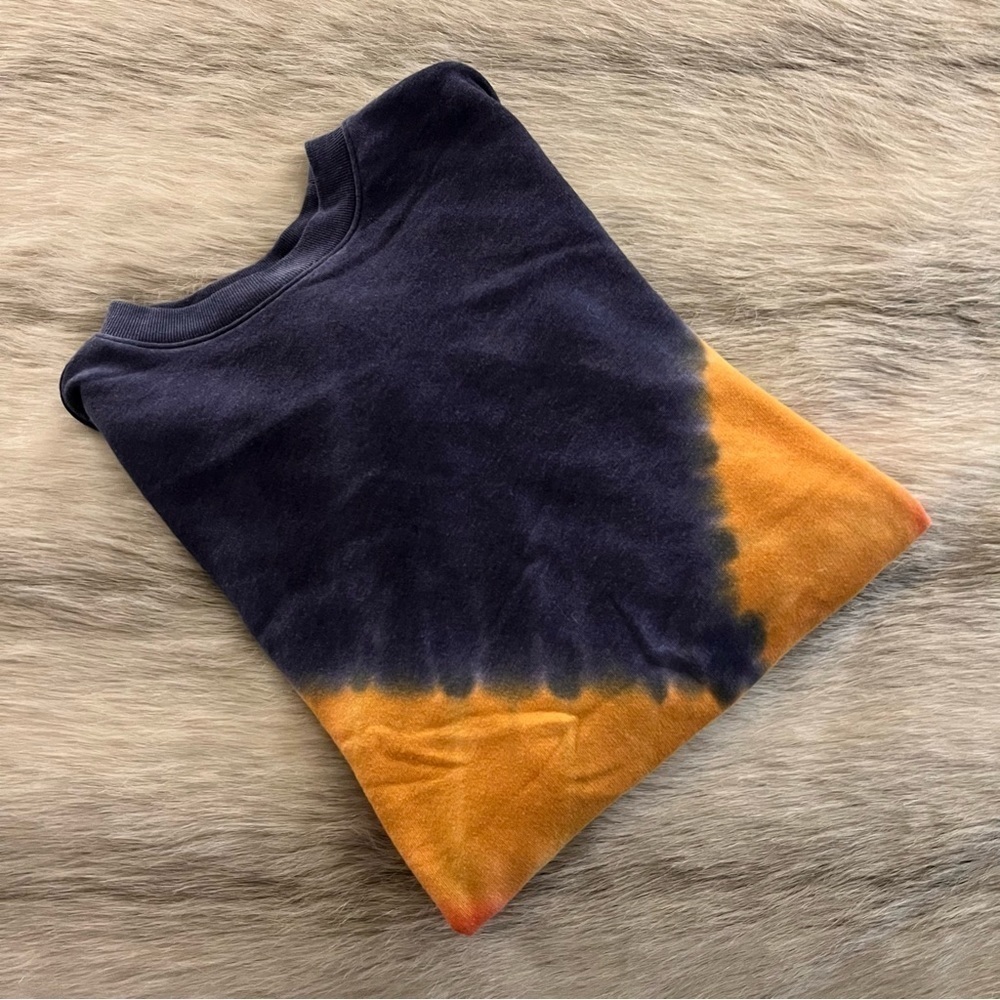 Pink by VICTORIA’s SECRET Blue Orange Yellow Tie Dye Cropped Sweatshirt lounge - Picture 4 of 9
